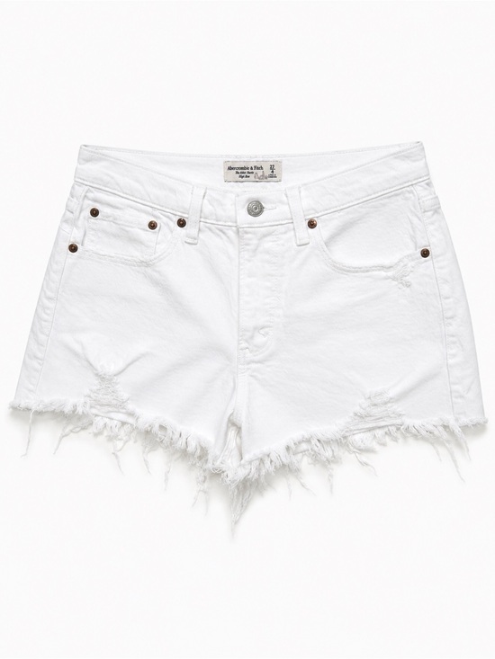 Abercrombie & Fitch Pants - Abercrombie & Fitch Curve Love High Rise White Mom Shorts Size 27 / 4